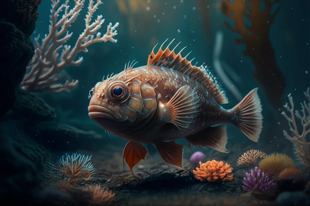 Woolly sculpin struggling in acidic ocean waters.