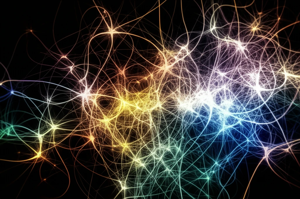 Interconnected neural pathways represent decoding of brain activity.