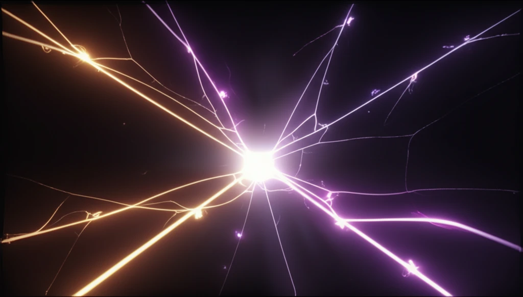 Converging laser beams in plasma, creating a miniature star.