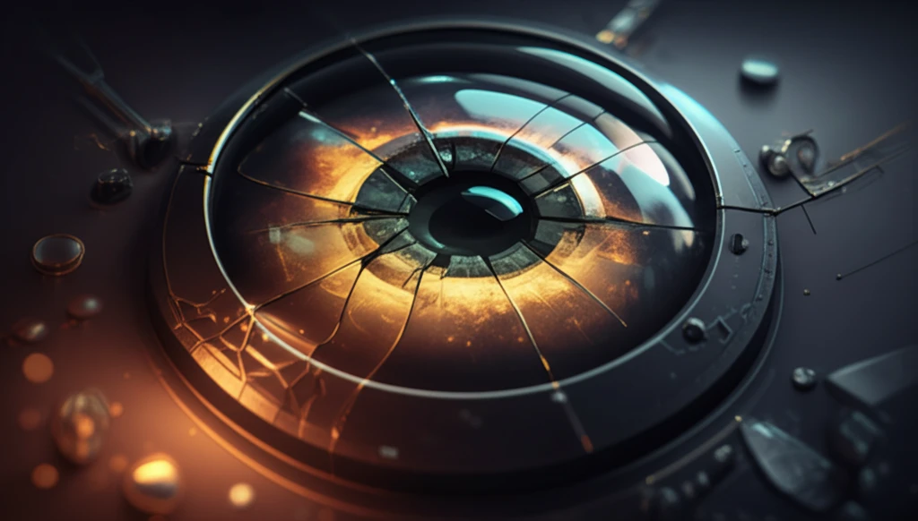 Fractured lens refocusing into a clear image