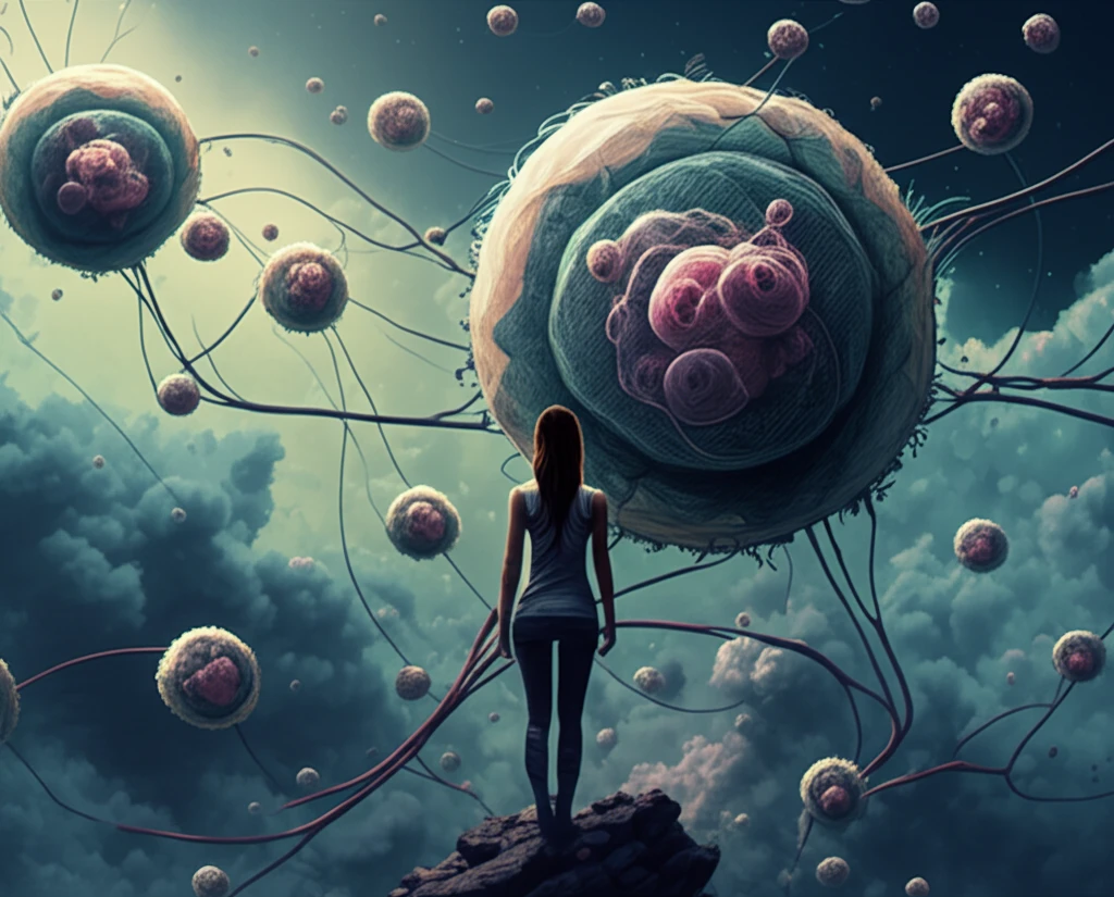 Abstract illustration symbolizing the complexity of PCOS diagnosis.