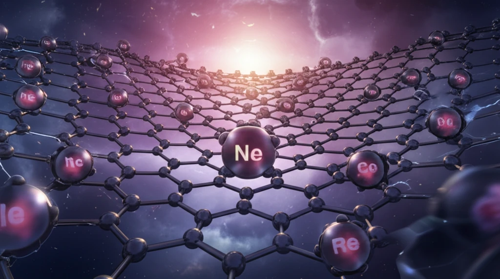 Lithium-decorated graphene flake under electric field, symbolizing hydrogen energy storage.