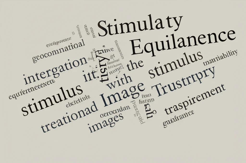 Abstract illustration symbolizing the connection between words, text, and images in learning.