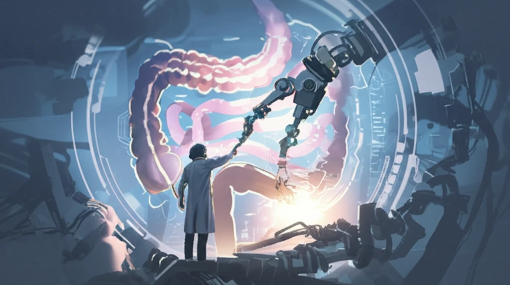Illustration of endoscopic ultrasound procedure