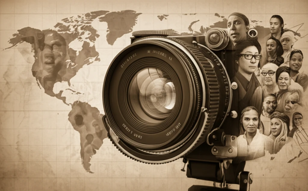 Distorted cultures through an old camera.