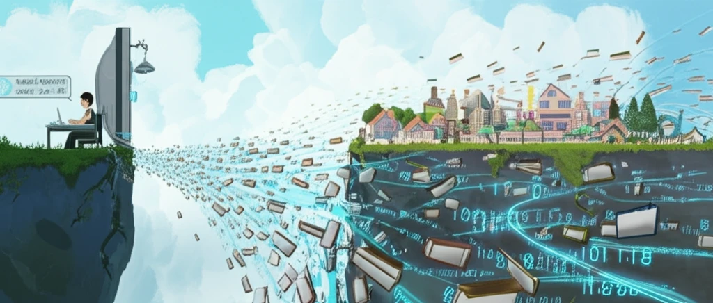 Bridge connecting research to community, symbolizing knowledge transfer