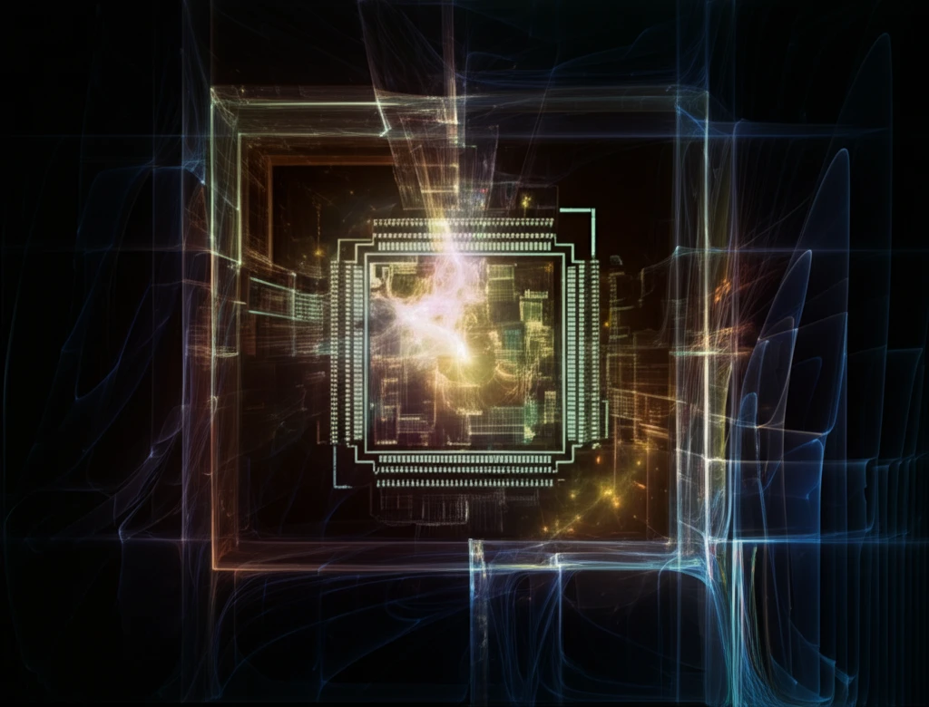 Light beams flowing through a silicon chip