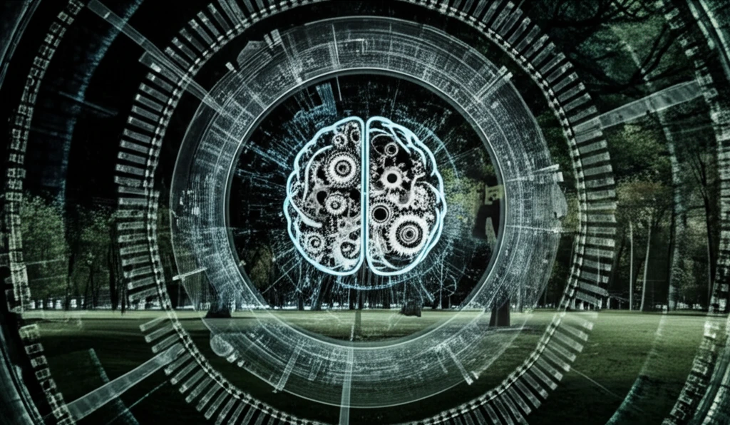 Surreal illustration of a mind slowing down due to Parkinson's.