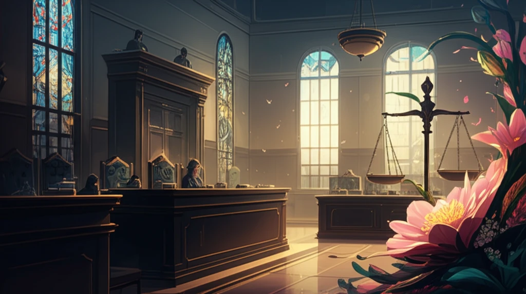 Symbolic image representing the balance of justice and women's rights in a secular legal system.