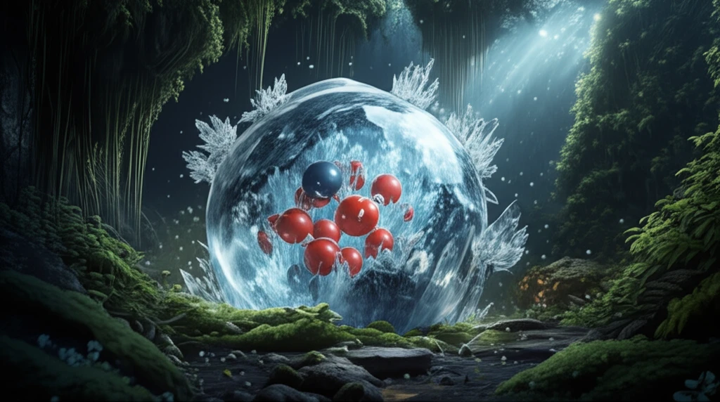 Surreal illustration of gas hydrates with bio-additives.