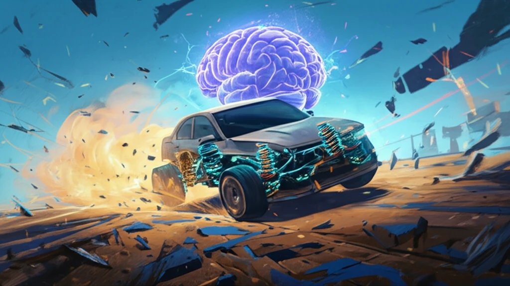 AI-powered suspension system providing smooth ride over rough terrain.