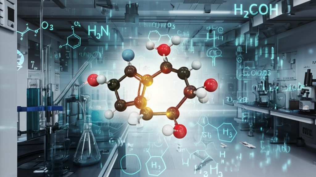 Surreal illustration of bicyclo[1.1.0]butane molecular structure