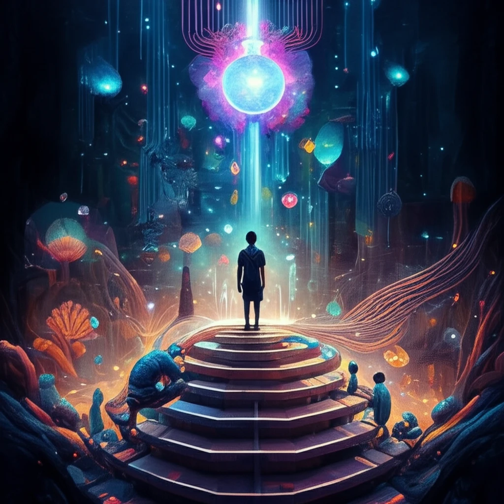 Interconnected pathways symbolizing scientific discoveries.