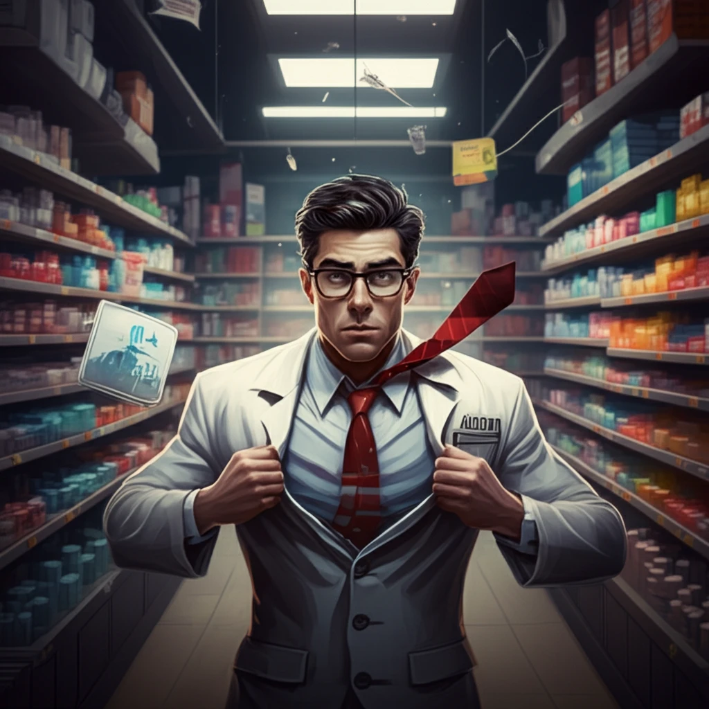 Pharmacist torn between healthcare and sales in a Brazilian pharmacy