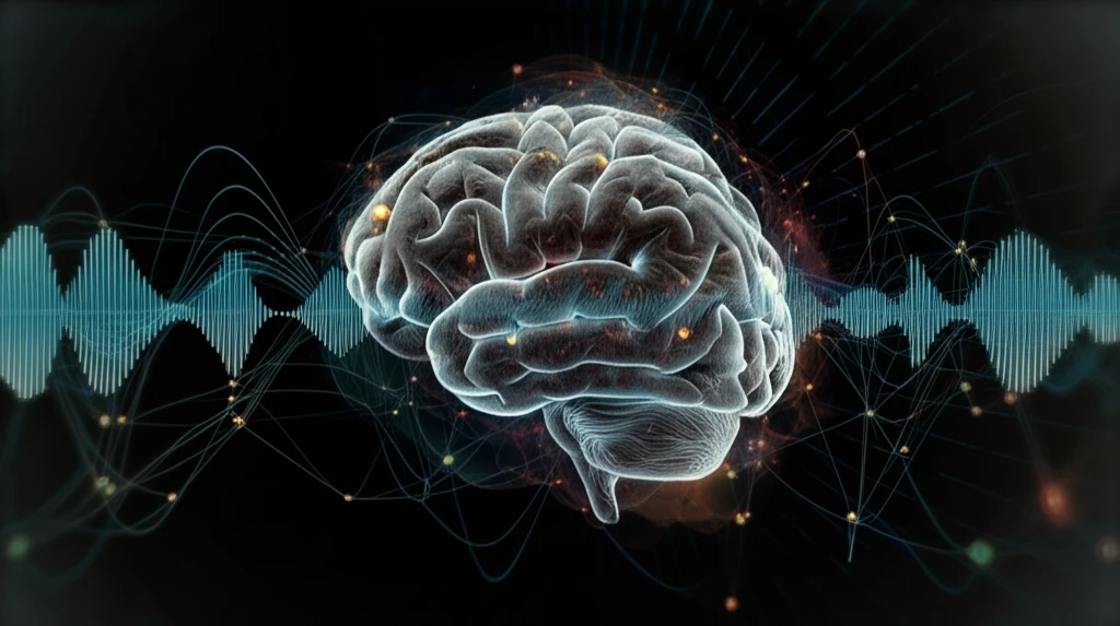 AI analyzing EEG waveforms to detect seizures.