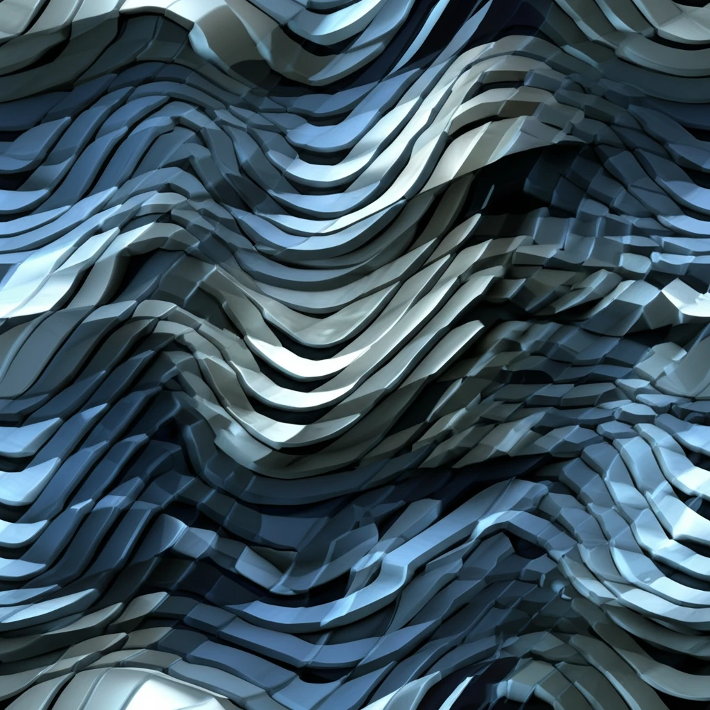 Knitted fabric merging into futuristic composite material.