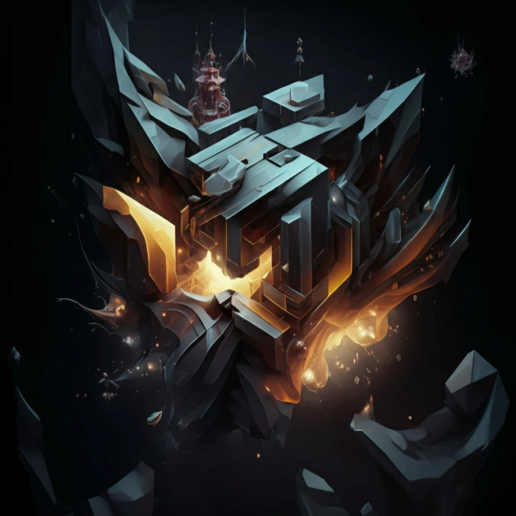 Overlapping geometric shapes merging into a unified form