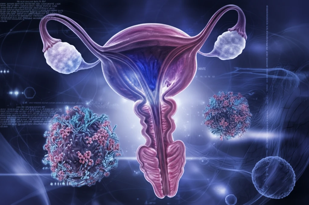 Hormone receptors intertwined with bladder structure symbolizing activity