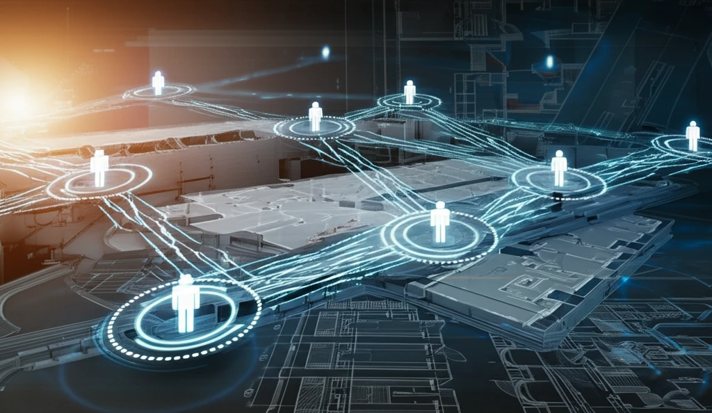 A digital illustration showing a network of interconnected project stakeholders.