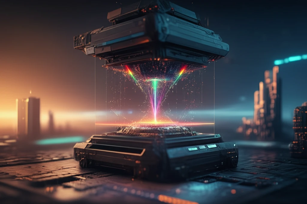 Quantum dot laser emitting a spectrum of light frequencies.