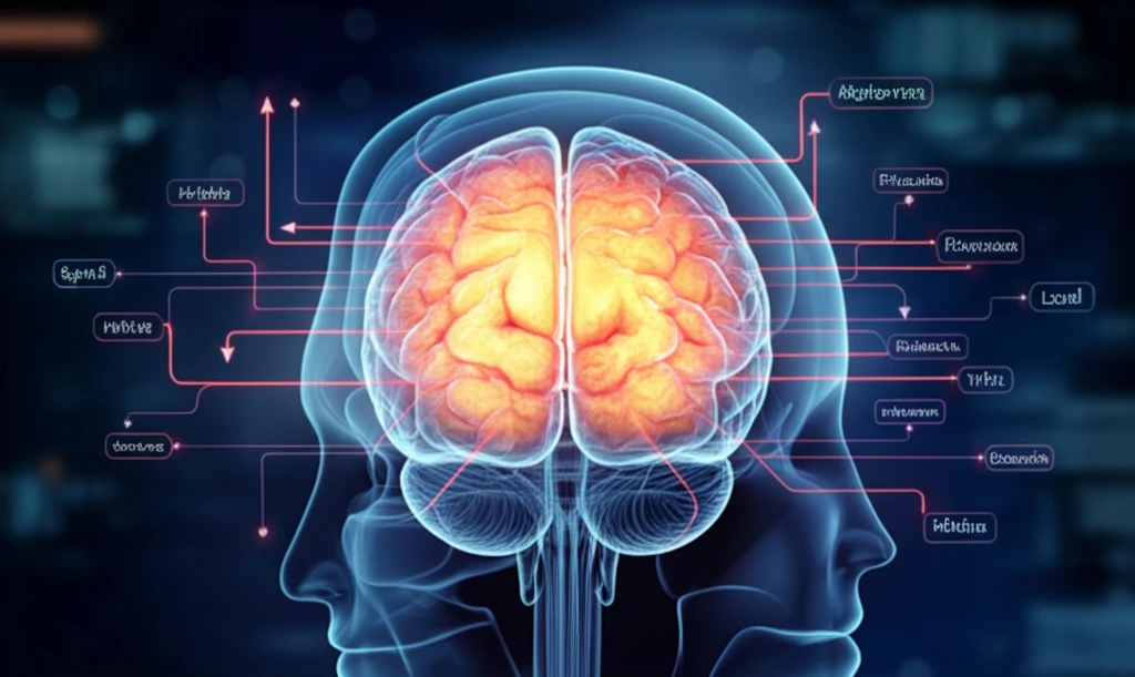 Interconnected brain and metabolic pathways symbolizing the link between Alzheimer's and Type 2 Diabetes.