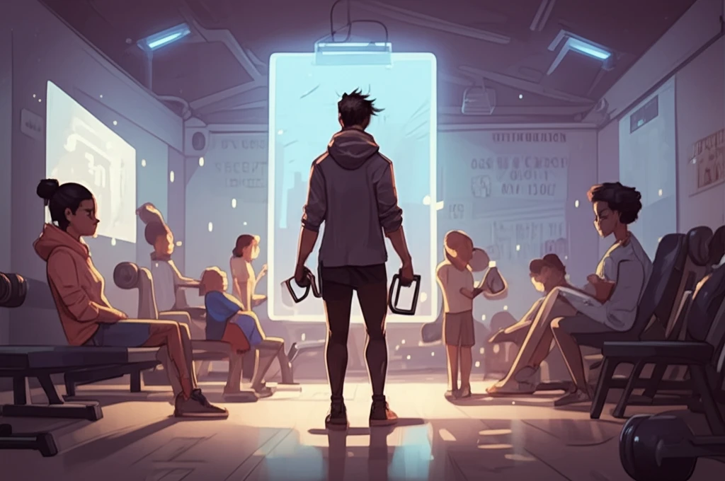 Diverse group of people enjoying a supportive gym environment.