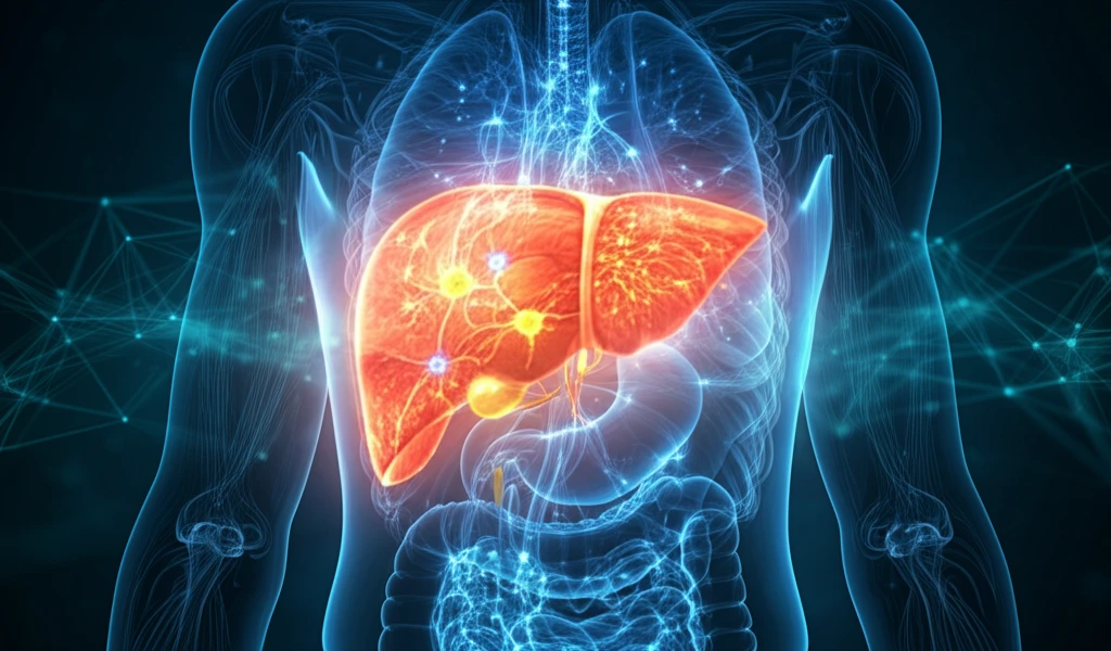 Interconnected pathways of zinc, copper, and iron within a child's liver.
