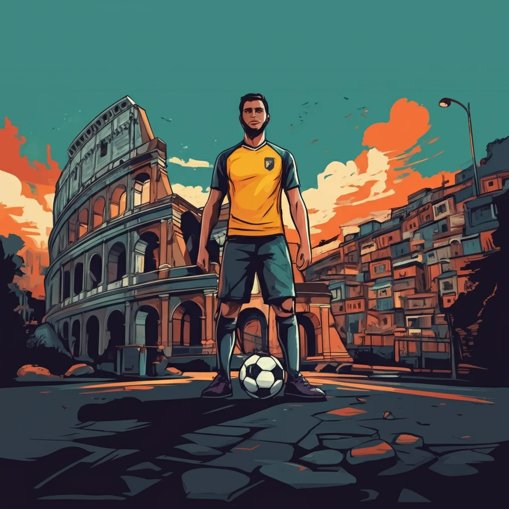 Brazilian futsal player in Italy, blending cultures and dreams.