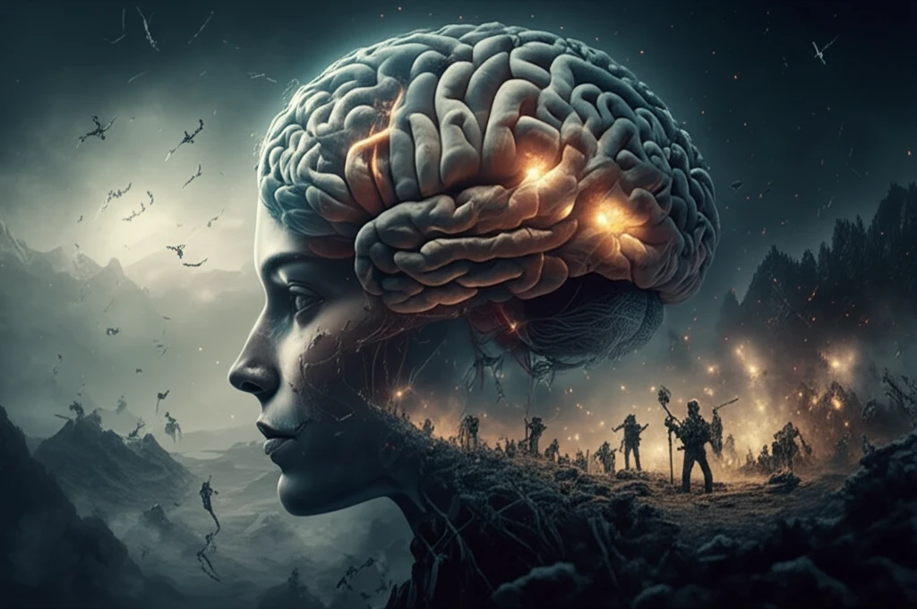 Mind battlefield of arguments and beliefs.