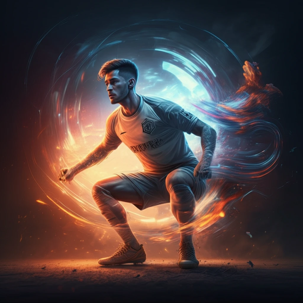 Soccer player balancing strength and endurance training.