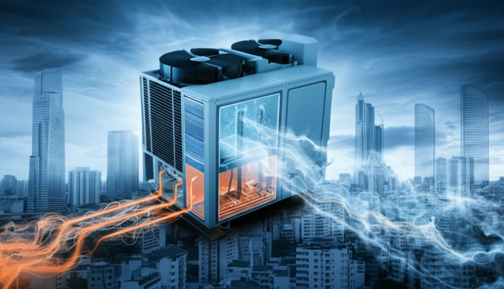 Absorption chiller using waste heat to cool a city.