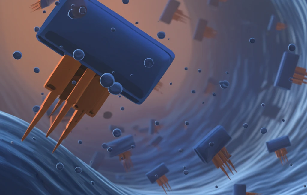 Microscopic flow sensors interacting with biological fluids.