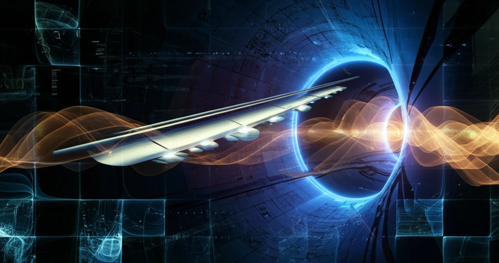 Wind tunnel visualization of turbulent airflow.