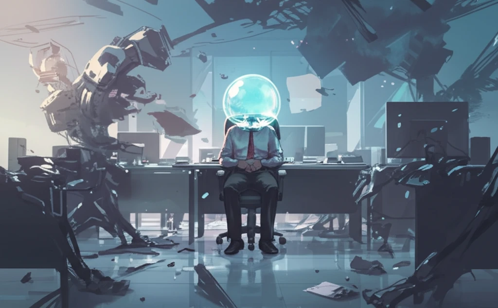 Person meditating, protected from distractions, focused mind.