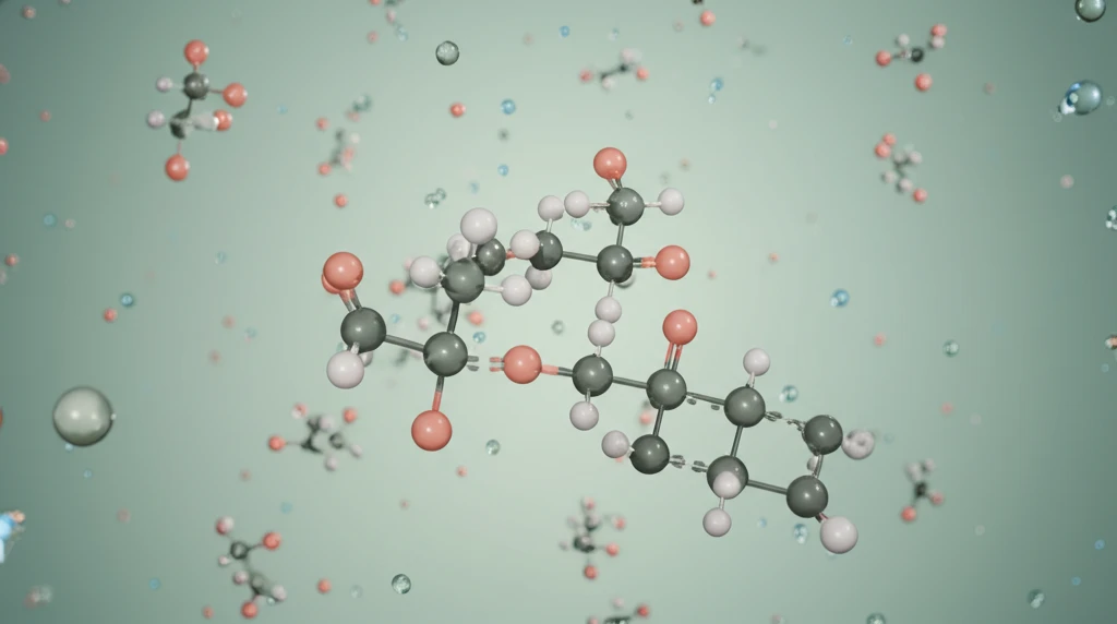 Molecular interactions of Acefylline Piperazine in water.
