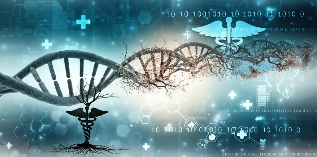 DNA transforming into a blossoming tree representing the benefits of NGS HLA typing.