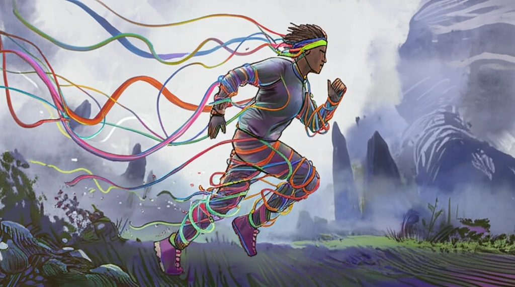 Runner wearing temperature-adaptive sportswear