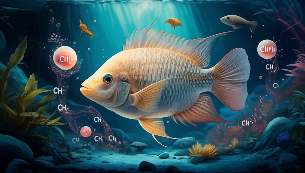 Nile Tilapia Nutrition: A surreal illustration of tilapia in a healthy environment.