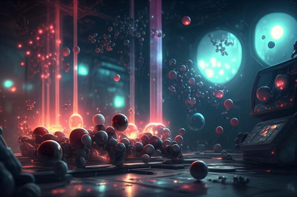 Mid-infrared light interacting with gas molecules.