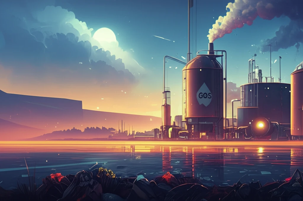 Biogas plant transforming waste into energy
