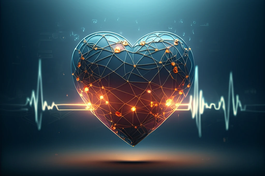 Stylized heart with interconnected electrical pathways, representing healthy heart rhythm.