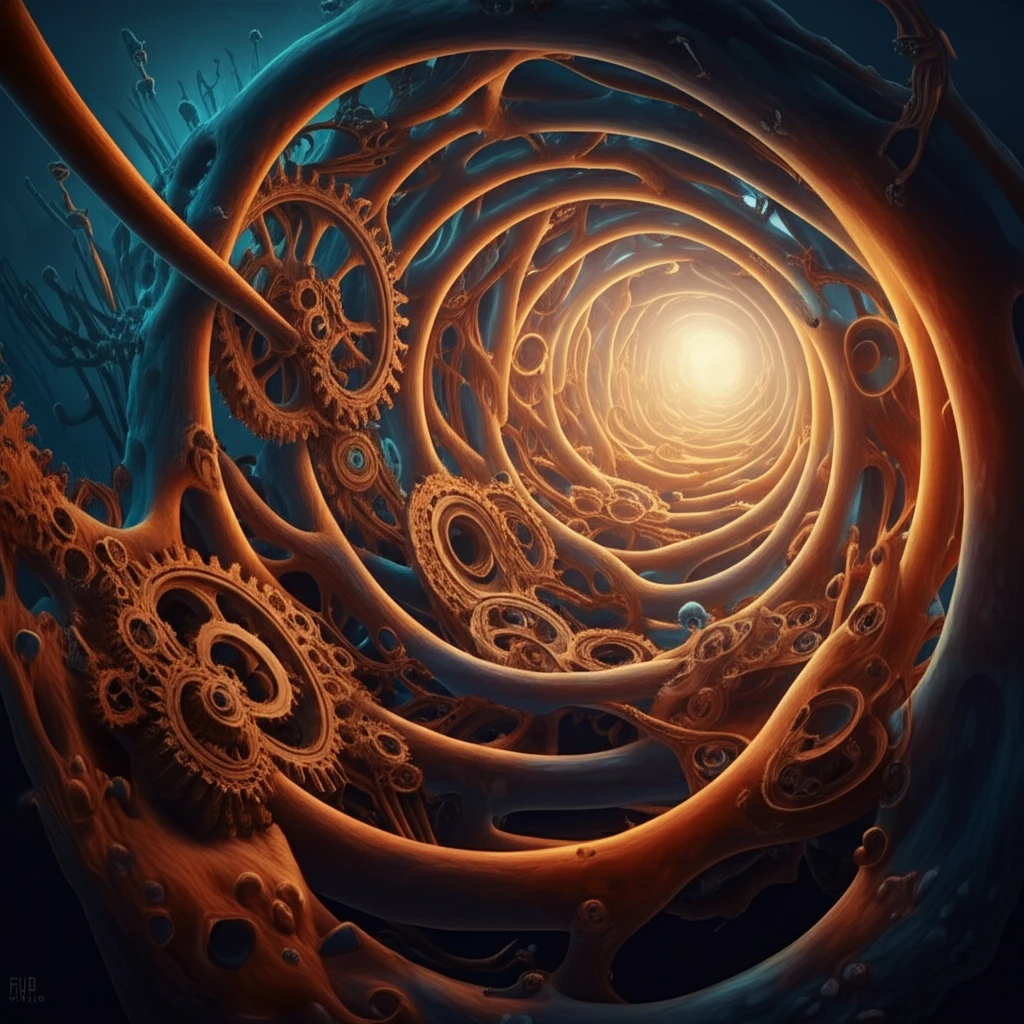 Carbon nanotubes flowing through thermal oil.