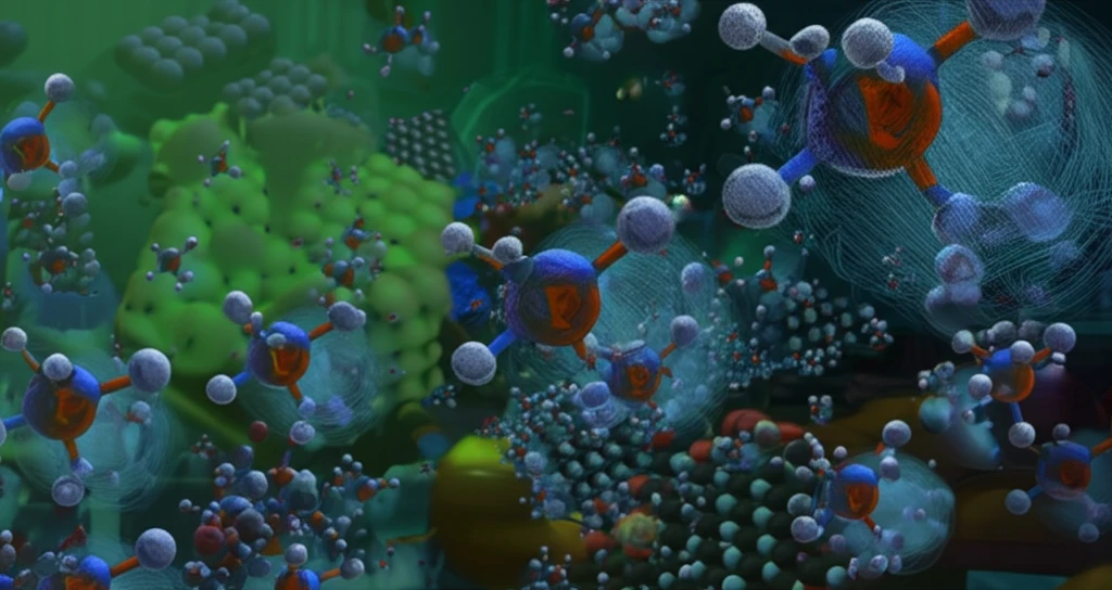 Surreal illustration of Resorcinarenes attaching to surfaces