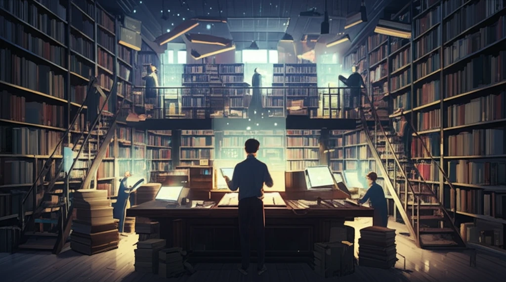 Scholars Exploring the Vast Library of Eastern European and Eurasian History