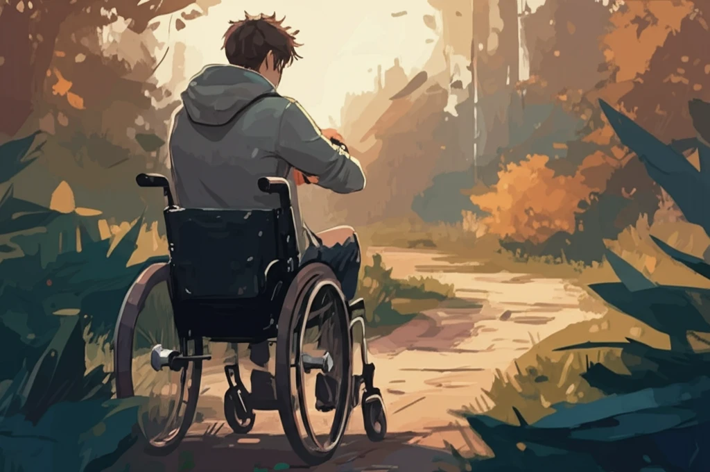 Empowered living: Tracking activity with neuromuscular disorders in a vibrant, green park