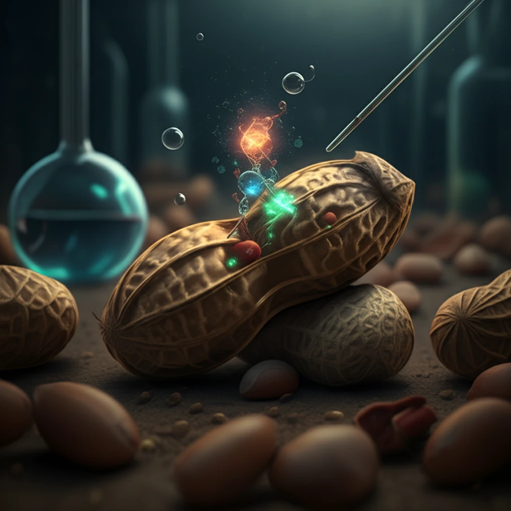 Enzymatic transformation of peanuts to reduce allergenicity.