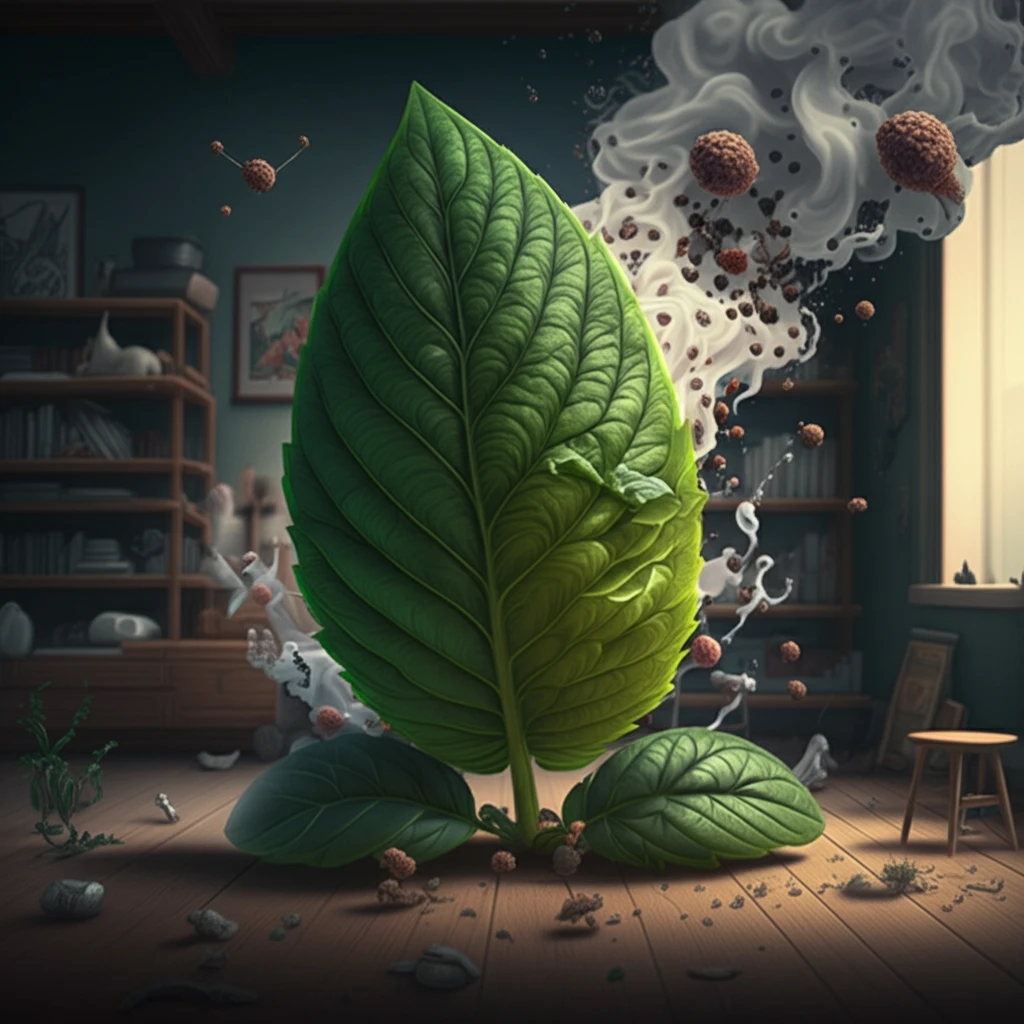 Peppermint oil vaporizing Aspergillus niger mold spores