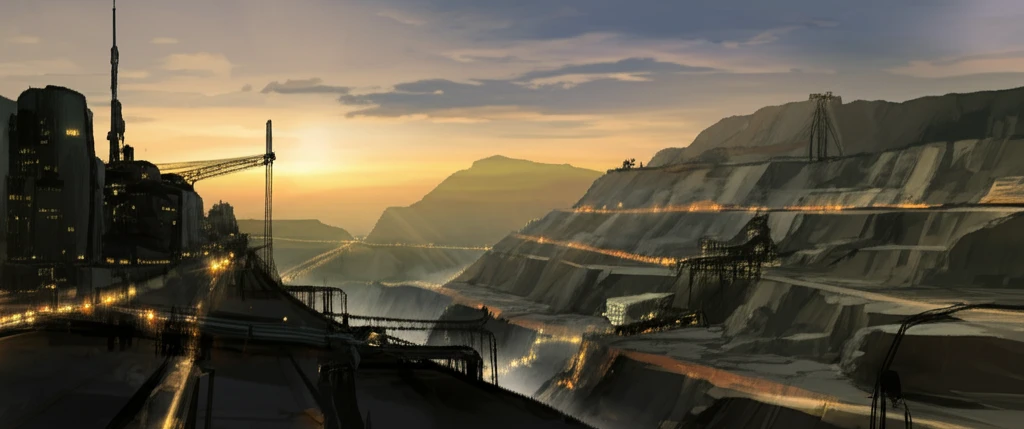 Enhanced safety measures in open pit mining, showcasing advanced geotechnical engineering solutions.