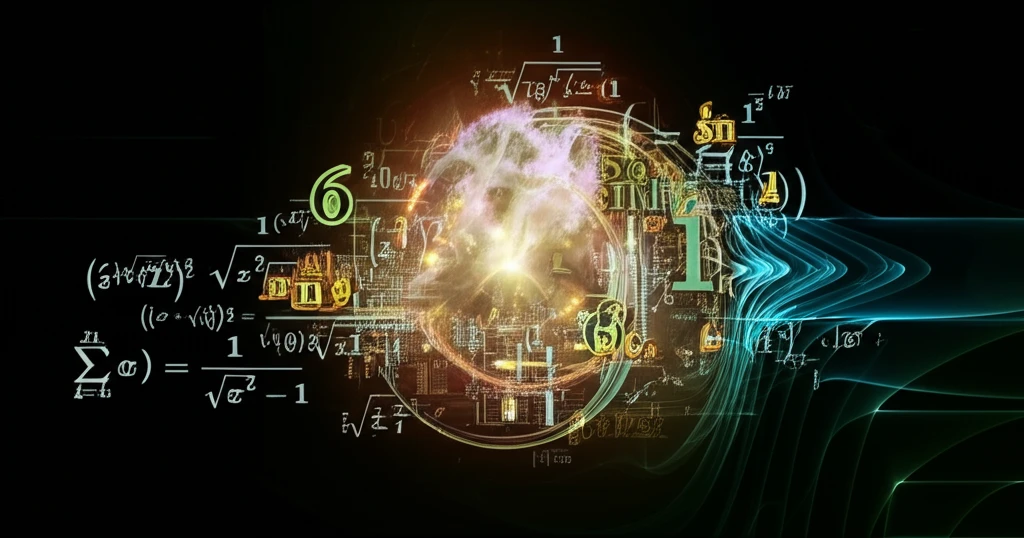 Interconnected mathematical symbols representing determinants, traces, and matrices.