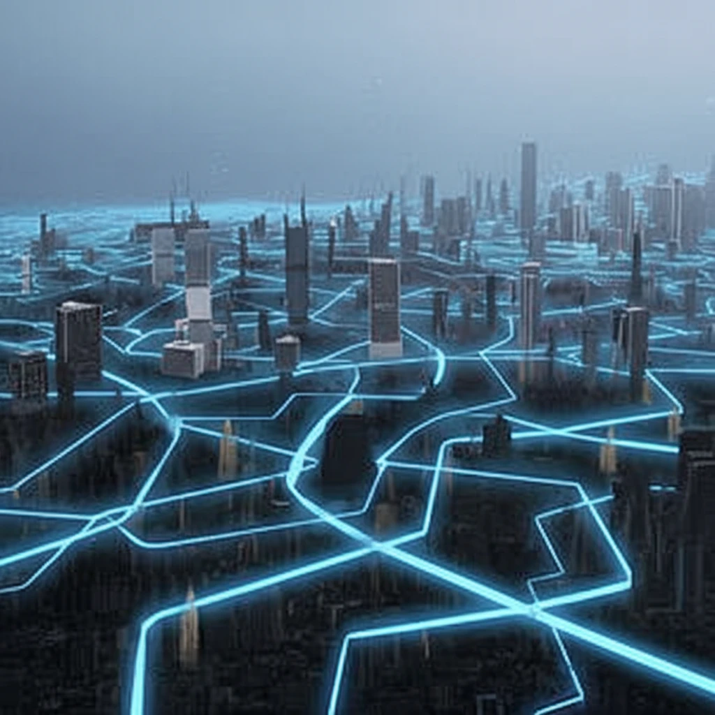 Seismic sensor network detecting P-waves beneath a city